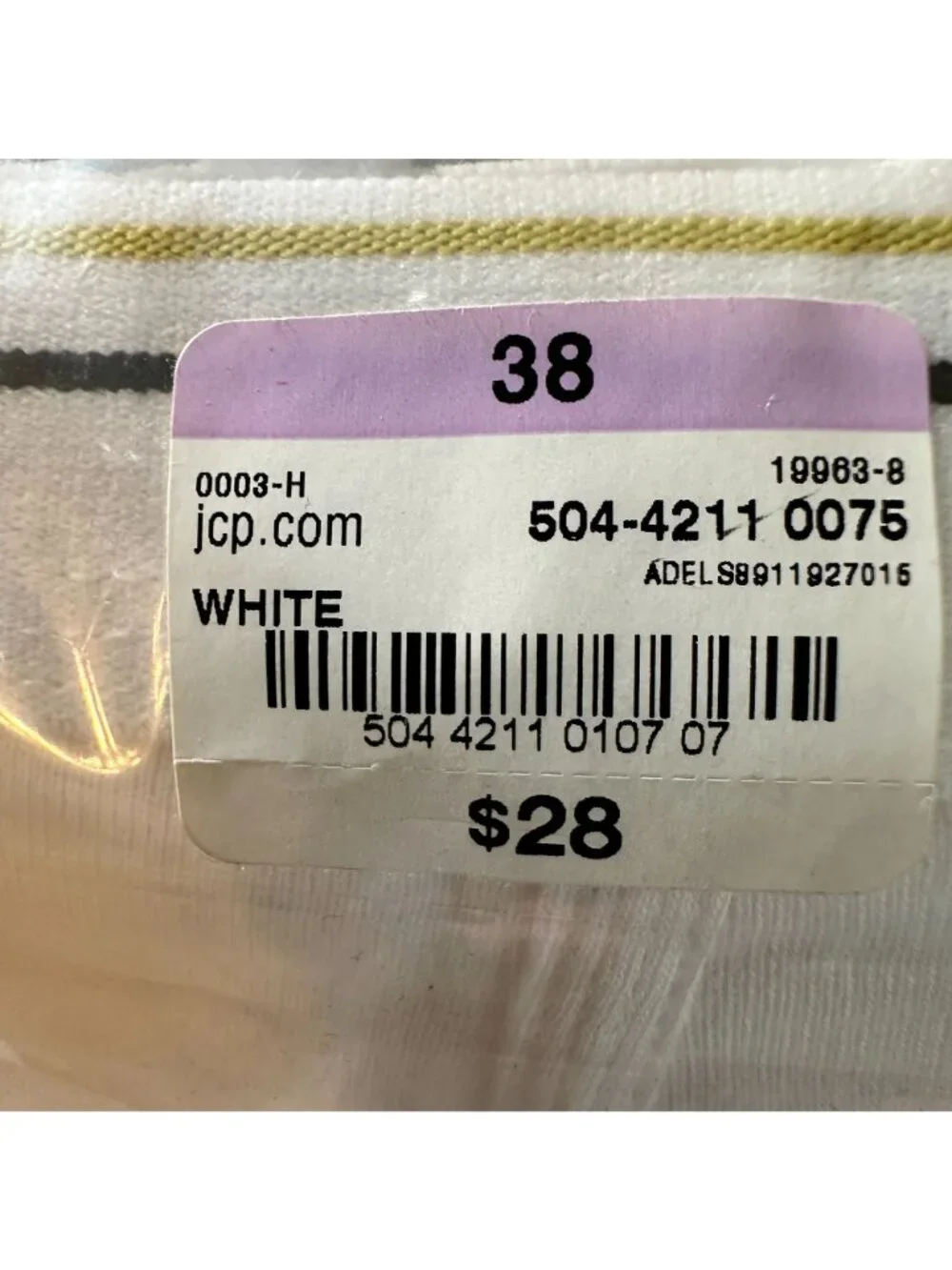 Stafford 7-Pack Full-Cut Briefs White 100% Cotton Size 38 Comfort Waistband Pre-